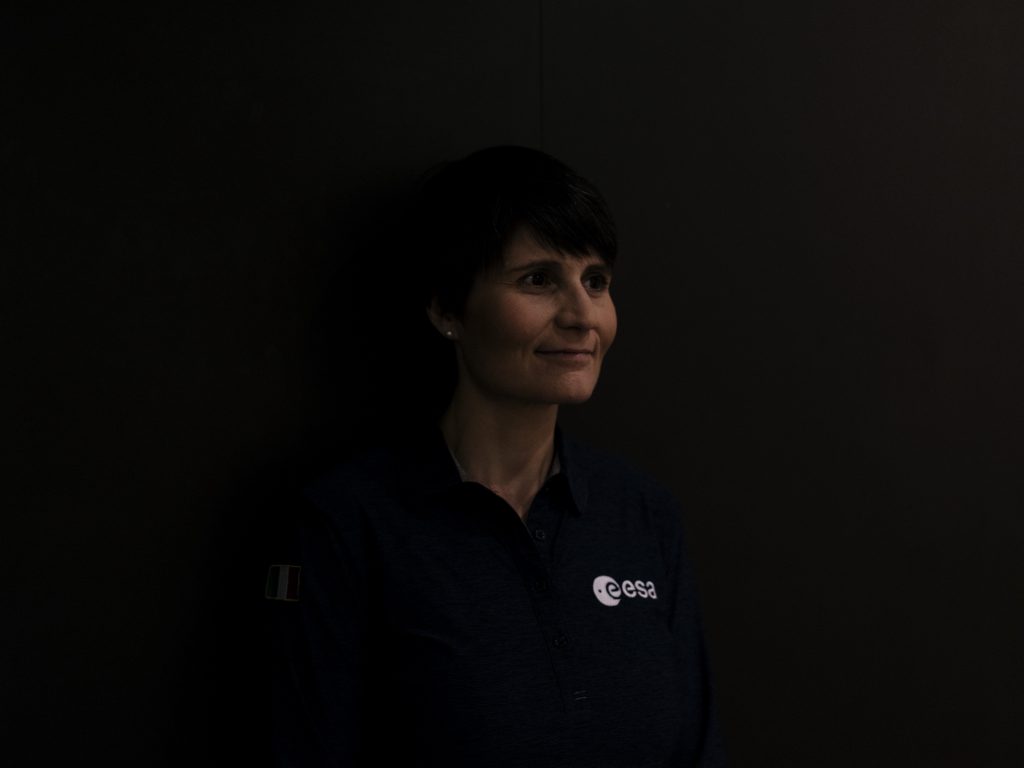 Astronautin Samantha Cristoforetti am Rande einer Lesung in München.